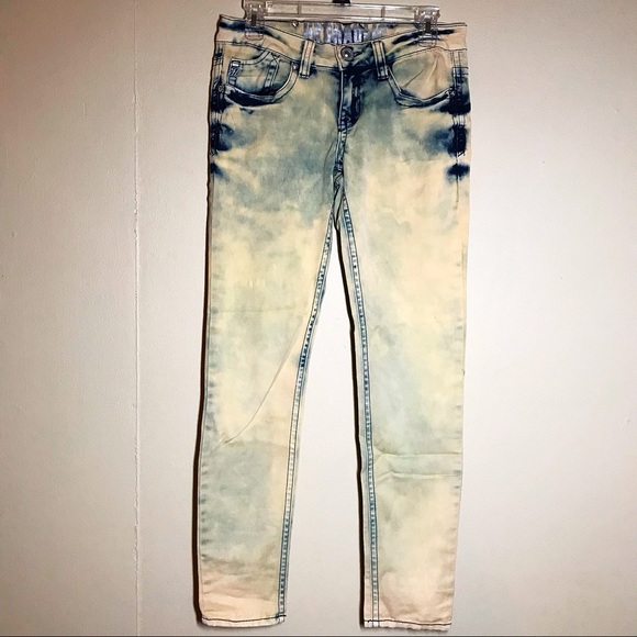 Hydraulic Pants & Jumpsuits Electric Yellow Skinny Jeans By